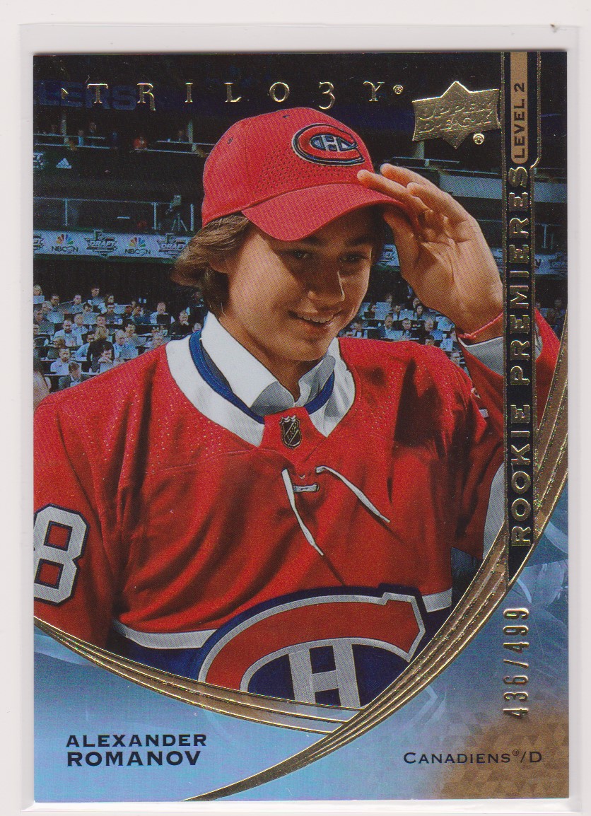 (image for) 2020-21 Upper Deck Trilogy #AR Alexander Romanov RC 436/499